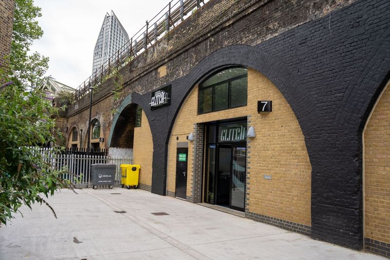 The London's Glitch shopfront in the yellow-brick railway arch at number 7, Southwark