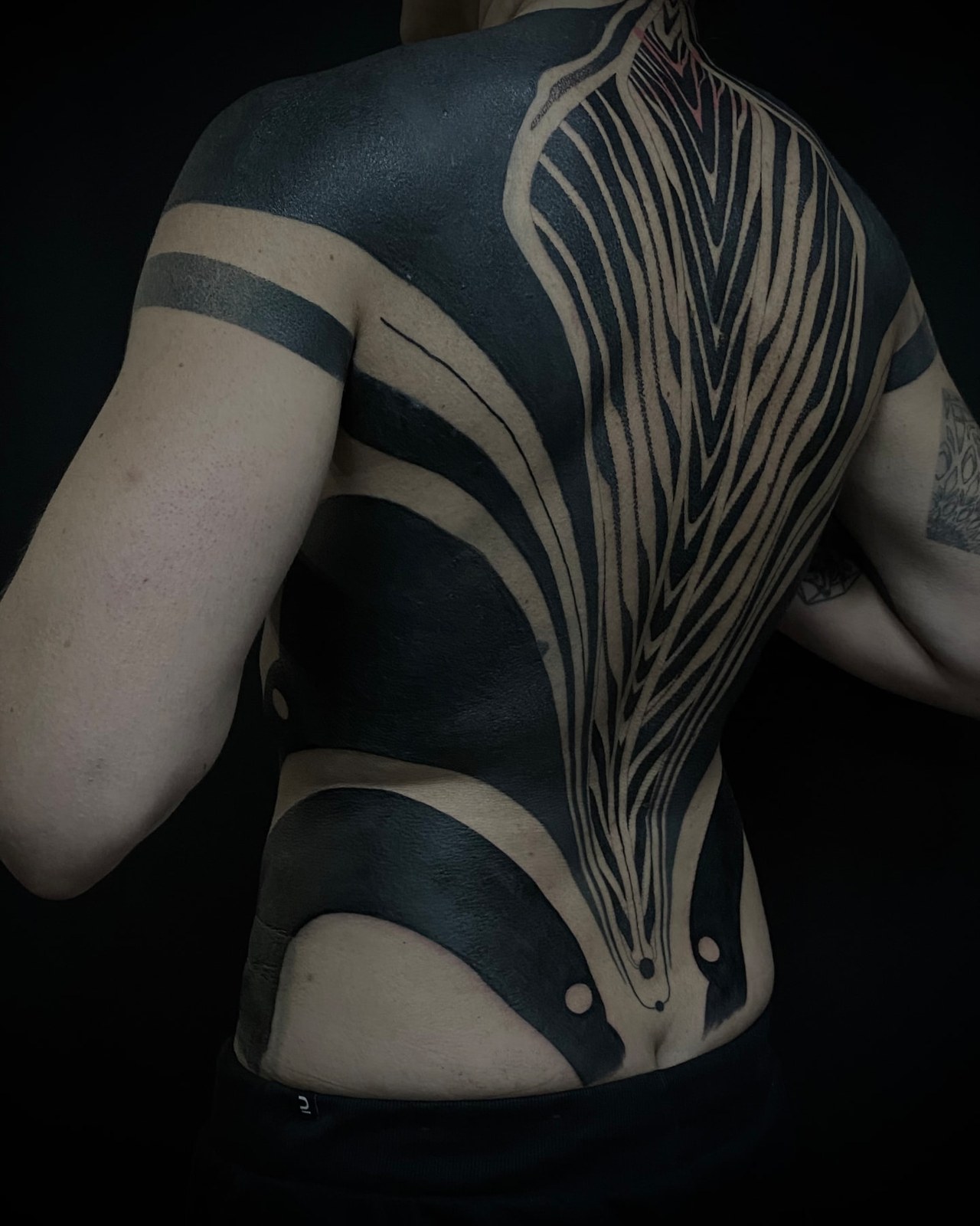 Blackwork tattoo example — London's Glitch